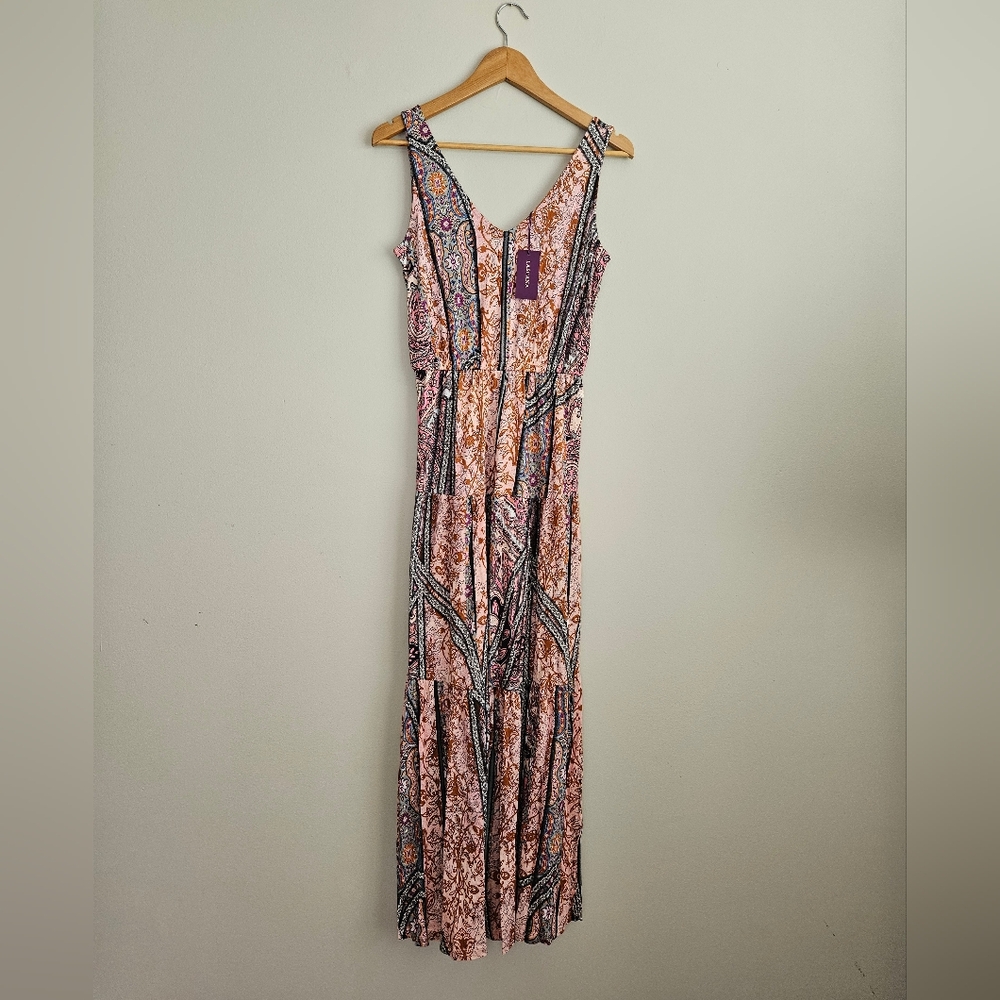 NWT Lascana Dress Maxi Buffalo London‎ Floral Stretchy Sleevless Size 4 - Picture 3 of 8